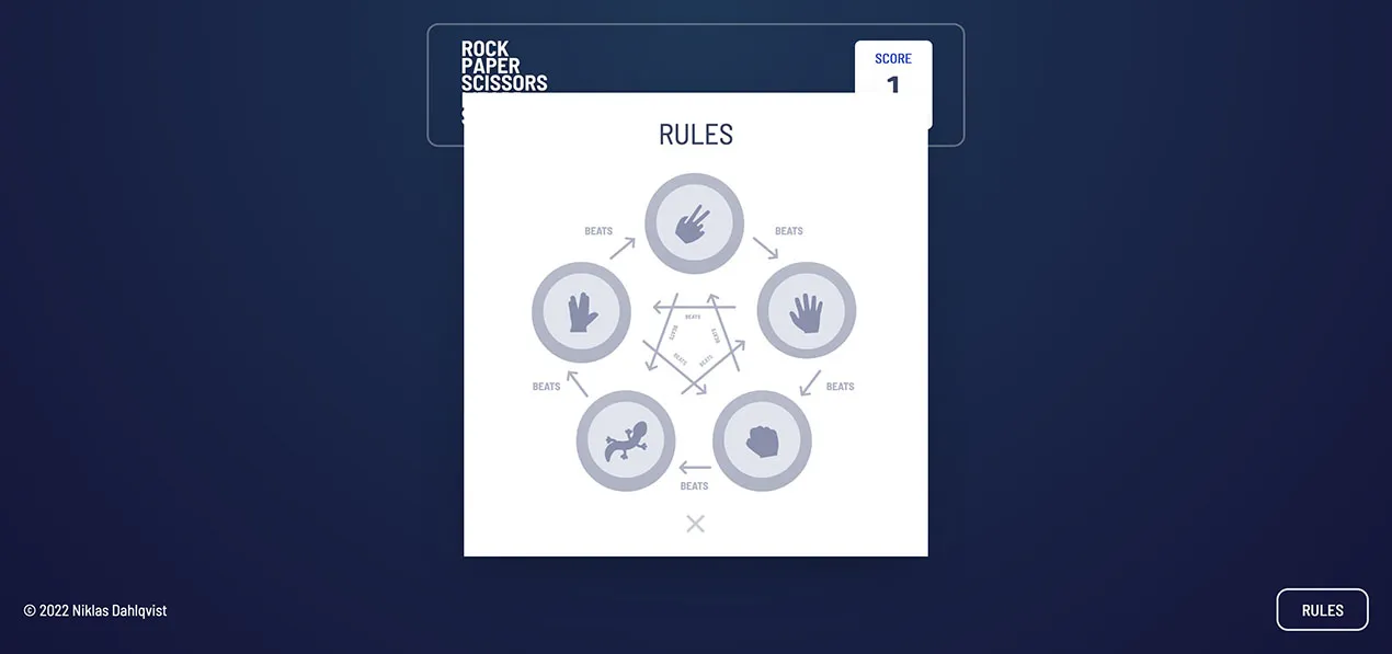 Rules Popup